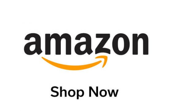 Amazon logo with a yellow arrow forming a smile under the letters a to z. Below the logo, the words Shop Now are written in black text on a white background.