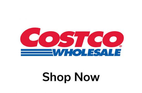 Costco Wholesale logo in red and blue on a white background with the words Shop Now in black text below the logo.