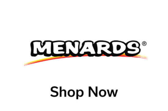 The Menards logo with a yellow and red underline is displayed above the words Shop Now on a white background.
