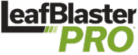 LeafBlaster PRO logo with LeafBlaster in black text and PRO in large green letters. The first L has three green lines under it.