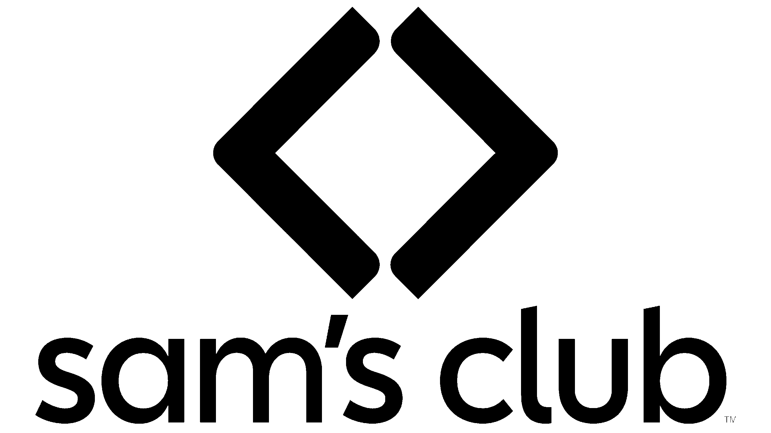 Sam’s Club logo featuring a black diamond-shaped icon above the words “sam’s club” in lowercase black letters on a white background.